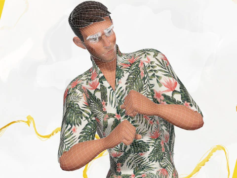 Cartoon Man Dancing stylized human 3D Model