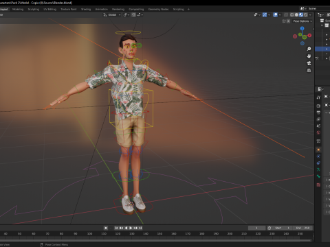 Cartoon Man Dancing stylized human 3D Модель