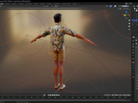 Cartoon Man Dancing stylized human 3D Model