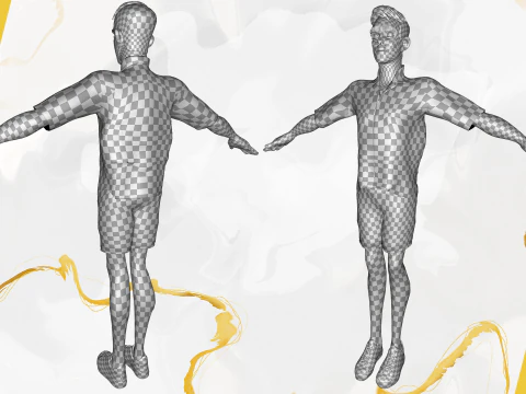 Cartoon Man Dancing stylized human 3D Model
