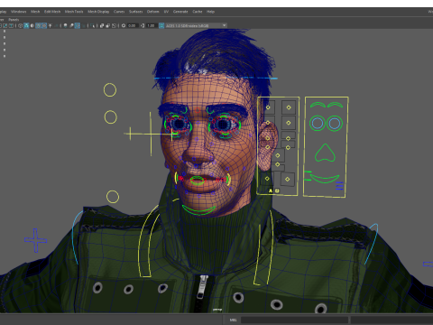 Character in military uniform artistic realism 3D Model