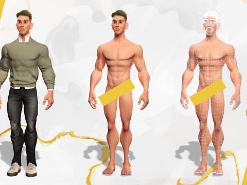 Stylized Classic cartoon man stylized figure 3D Model