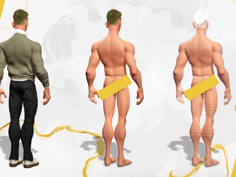 Stylized Classic cartoon man stylized figure 3D Model