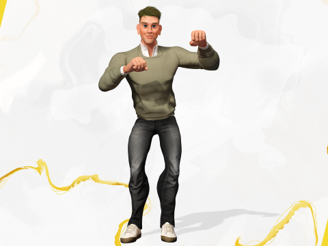 Stylized Classic cartoon man stylized figure 3D Model