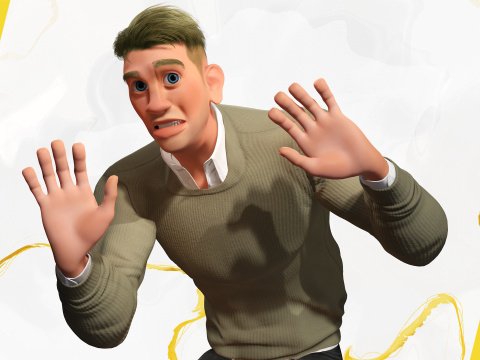Stylized Classic cartoon man stylized figure 3D Model