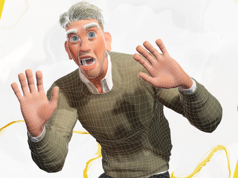 Stylized Classic cartoon man stylized figure 3D Model