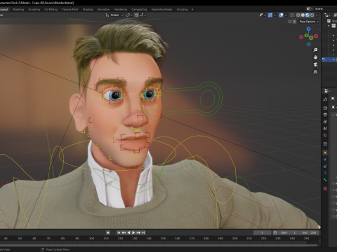 Stylized Classic cartoon man stylized figure 3D Model