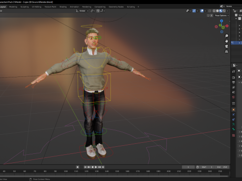 Stylized Classic cartoon man stylized figure 3D Model
