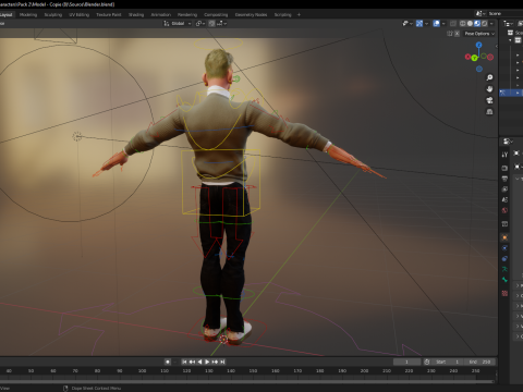 Stylized Classic cartoon man stylized figure 3D Model