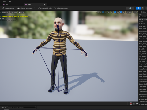Old Man cartoon character advanced character model 3D 모델
