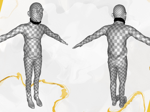 Old Man cartoon character advanced character model 3D 모델