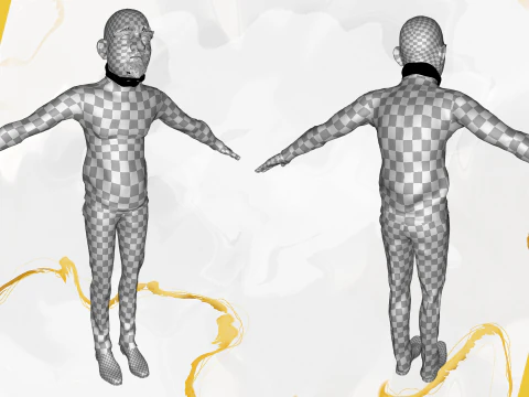 Old Man cartoon character advanced character model 3D Model