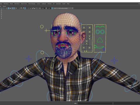 Elderly man 3d character cartoon Modelo 3D