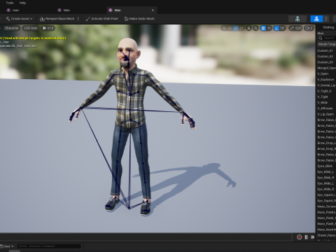 Elderly man 3d character cartoon Modelo 3D