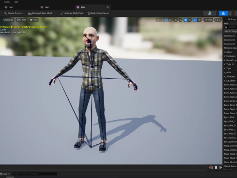 Elderly man 3d character cartoon 3D Model