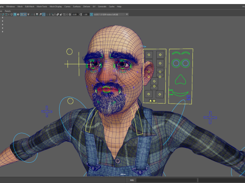 Country man character cartoon semi-realistic sculpture Modelo 3D