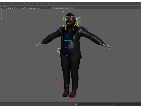 Elegant Black Man standing cartoon high-quality character 3D Model