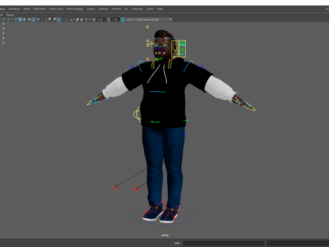 Cartoon black man wearing hoodie realistic stylization Modelo 3D