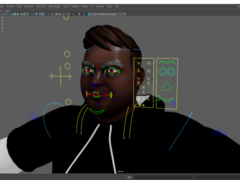 Cartoon black man wearing hoodie realistic stylization Modelo 3D