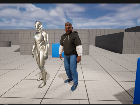 Cartoon black man wearing hoodie realistic stylization Modelo 3D