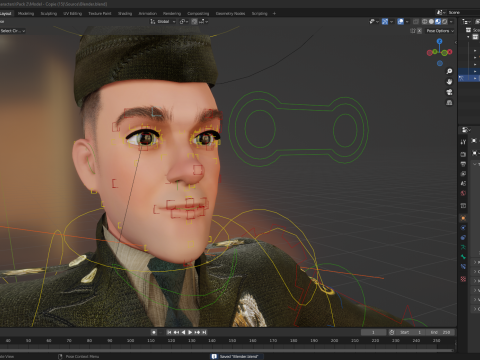 Soldier United States Army toon realistic stylization Modello 3D