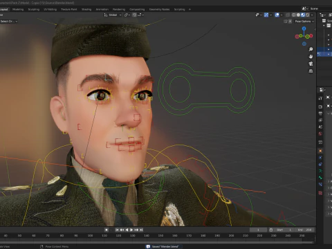Soldier United States Army toon realistic stylization 3D Model