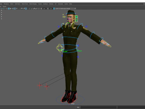 Soldier United States Army toon realistic stylization 3D Model