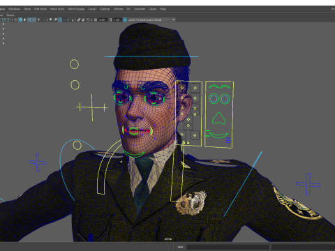 Soldier United States Army toon realistic stylization Modello 3D