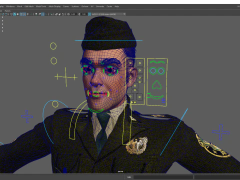Soldier United States Army toon realistic stylization 3D Model