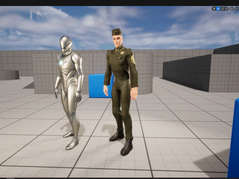 Soldier United States Army toon realistic stylization 3D Model