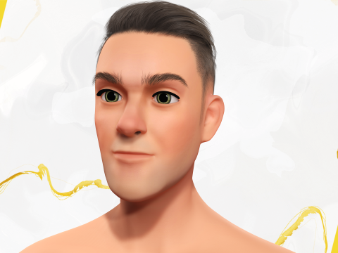 Man in Winter Outfit Stylized realistic character rig 3Dモデル