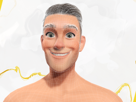 Man in Winter Outfit Stylized realistic character rig 3Dモデル