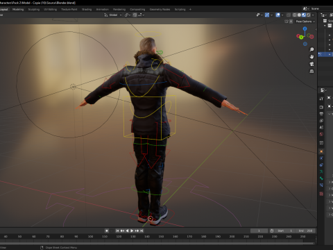 Man in Winter Outfit Stylized realistic character rig 3Dモデル