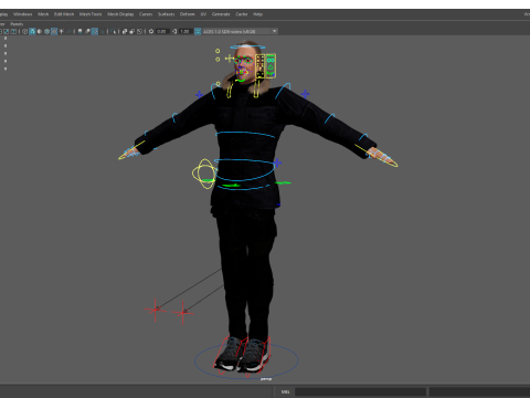 Man in Winter Outfit Stylized realistic character rig 3Dモデル