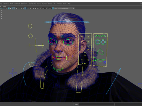 Man in Winter Outfit Stylized realistic character rig 3D Model