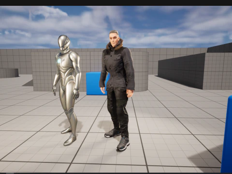 Man in Winter Outfit Stylized realistic character rig 3D Model