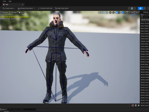 Man in Winter Outfit Stylized realistic character rig 3D Model