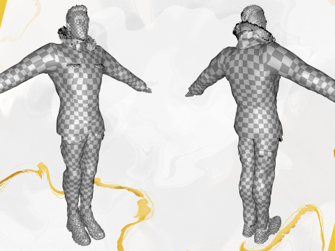 Man in Winter Outfit Stylized realistic character rig 3Dモデル