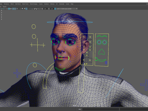 Casual male turtle-neck cartoon semi Realistic 3D 模型