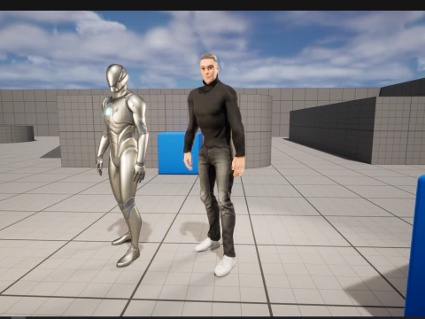 Casual male turtle-neck cartoon semi Realistic 3D Model