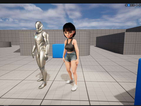 Cartoon cute Woman Stylized 3Dモデル