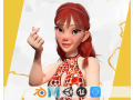 Redhead Character with Colorful Patterned Outfit Toon 3D Modell