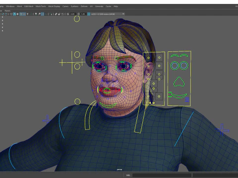 Roupa do dia a dia Jeans Plus Size Modelo Feminino Personagem Estilizada Modelo 3D
