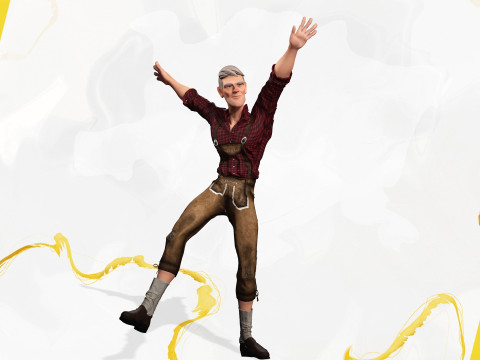 Confident Character Lumberjack Stylized Forester Realism 3D Model