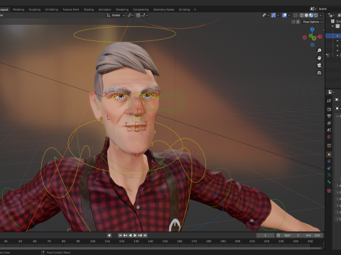Confident Character Lumberjack Stylized Forester Realism 3D Model