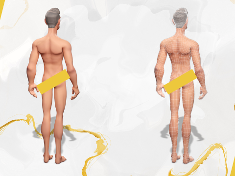 Stylized Tourist Character With Hawaiian Shirt Relaxed Modelo 3D