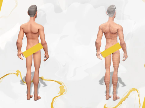 Stylized Tourist Character With Hawaiian Shirt Relaxed 3D Model