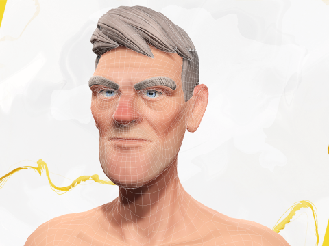 Stylized Tourist Character With Hawaiian Shirt Relaxed Modelo 3D