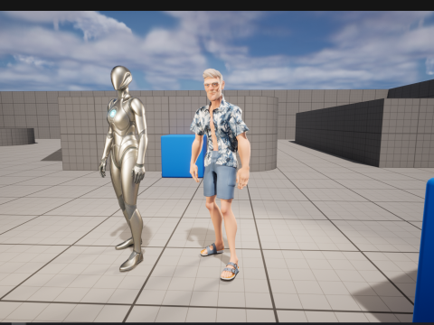 Stylized Tourist Character With Hawaiian Shirt Relaxed Modelo 3D