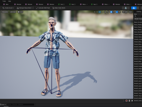 Stylized Tourist Character With Hawaiian Shirt Relaxed Modelo 3D